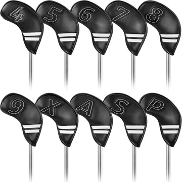 10pcs/Set White Stripe Magnet Closure Black Iron Cover